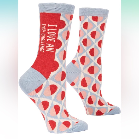 NWT "I love an easy challenge" Socks - Picture 4 of 7